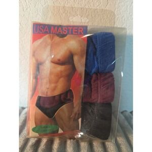 NOS 90s USA MASTER Low Rise Briefs 100% Cotton Small 28-30" Waist 🔥 Underwear